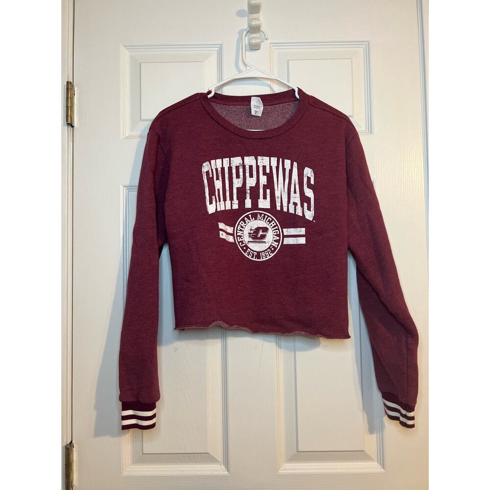 Blue 84 Central Michigan University Cropped Preppy Sweatshirt Sz: Medium